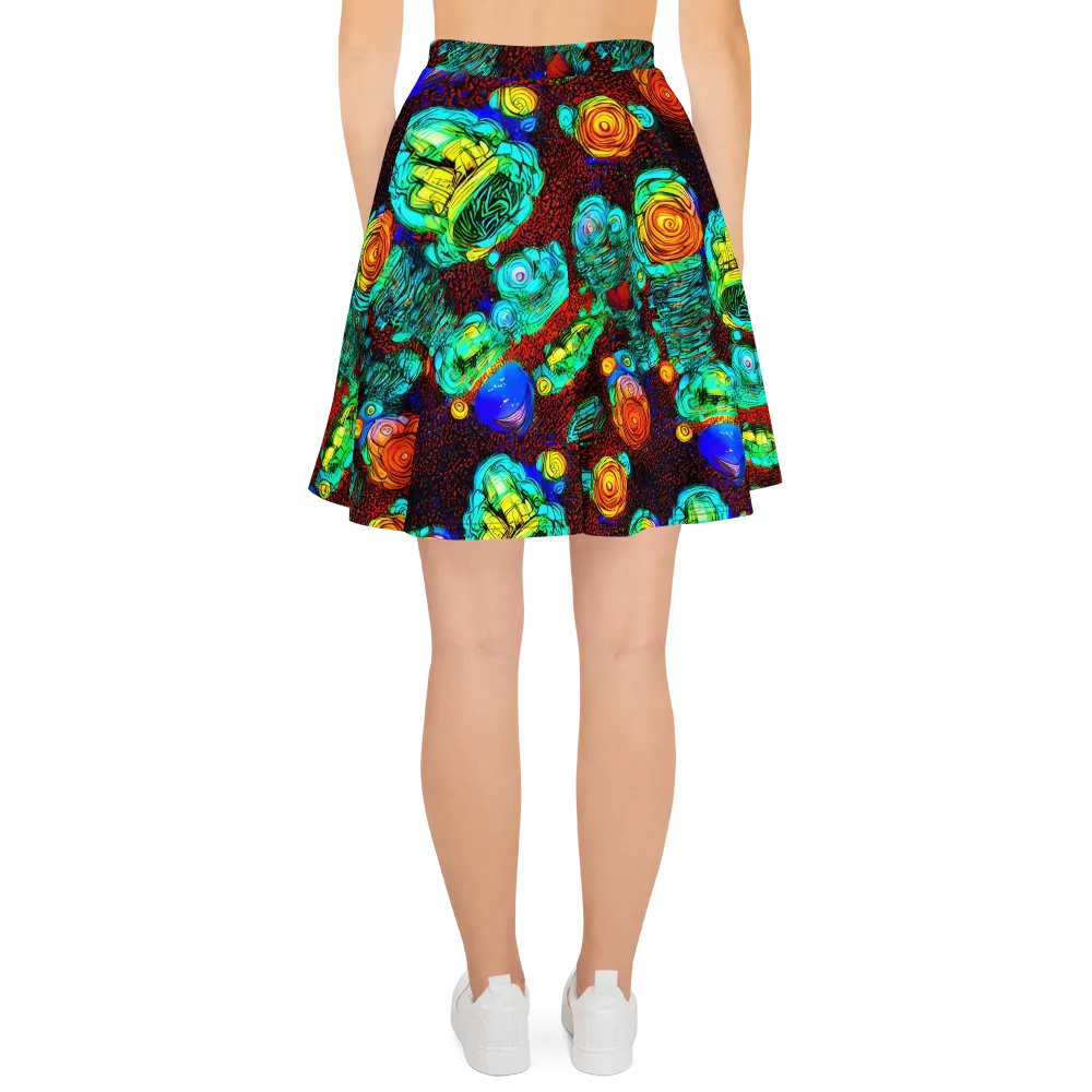 Chromatic Reef on Skater Skirt — Back