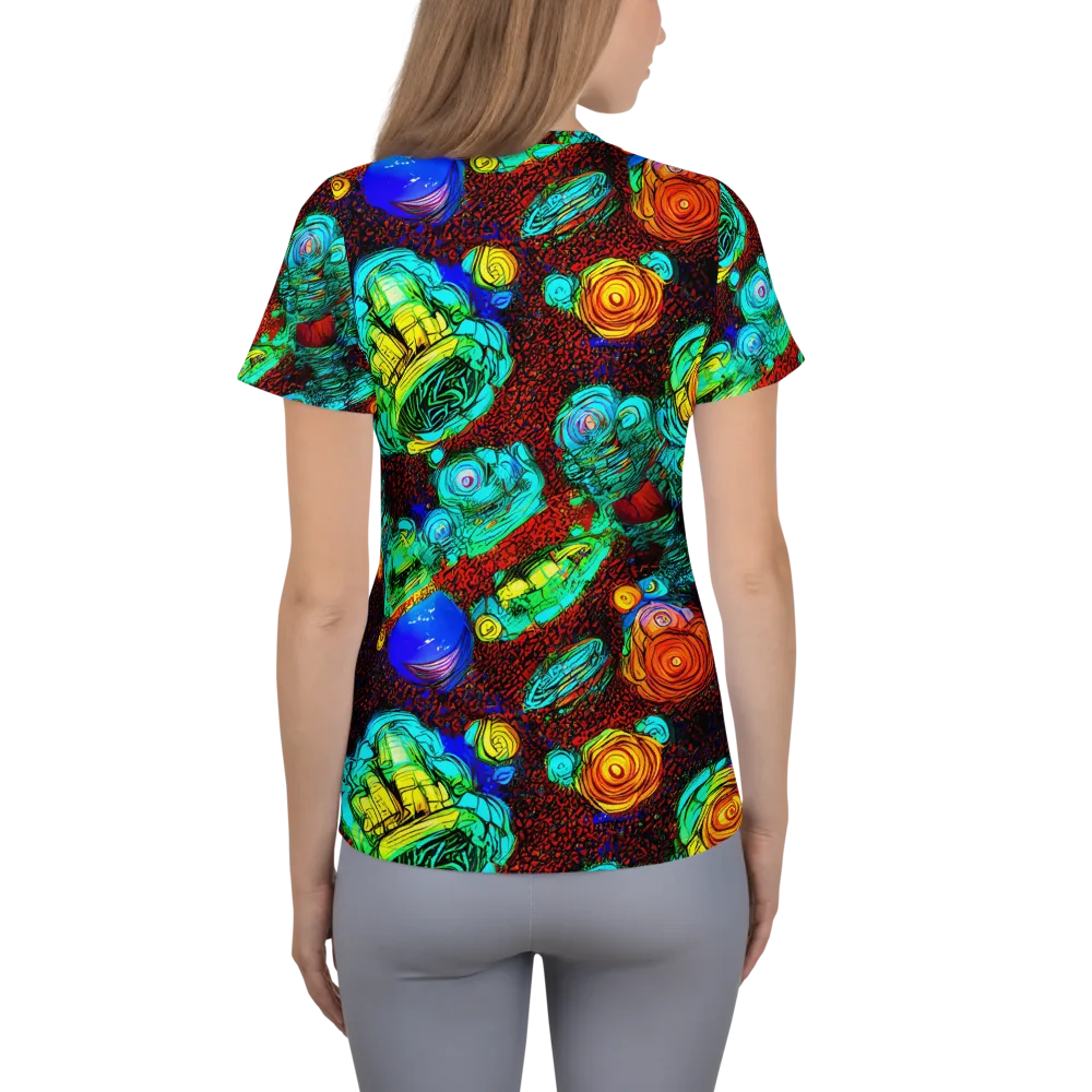 Chromatic Reef on Women's Athletic T-Shirt — Back