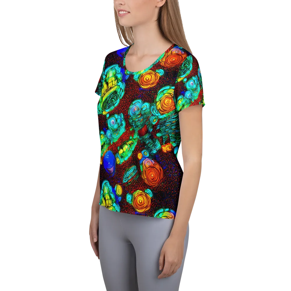 Chromatic Reef on Women's Athletic T-Shirt — Left