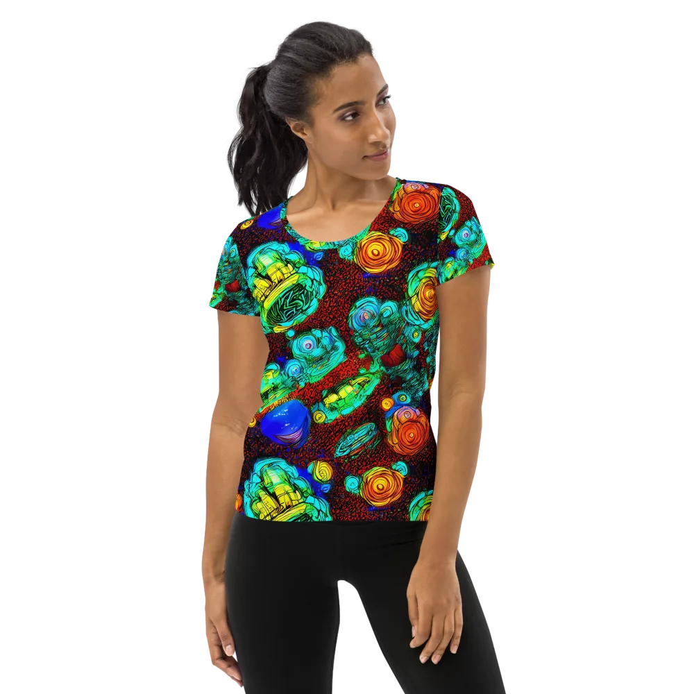 Chromatic Reef on Women's Athletic T-Shirt — Front