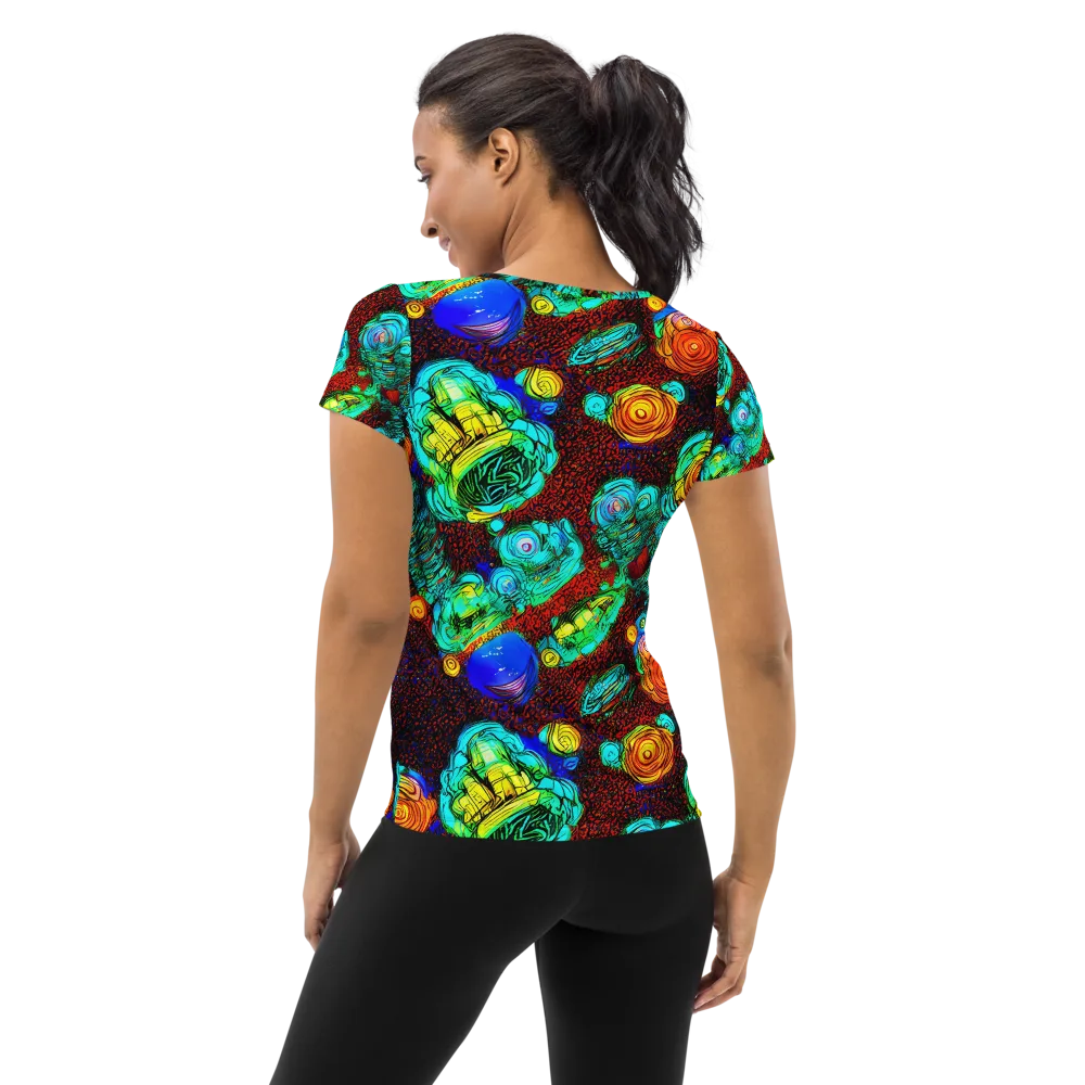 Chromatic Reef on Women's Athletic T-Shirt — Back