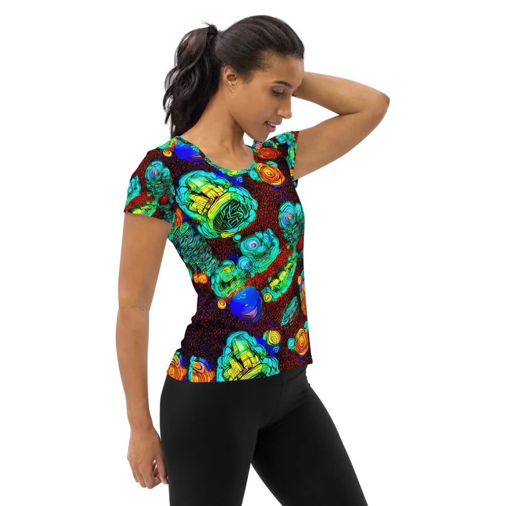 Chromatic Reef on Women's Athletic T-Shirt — Right