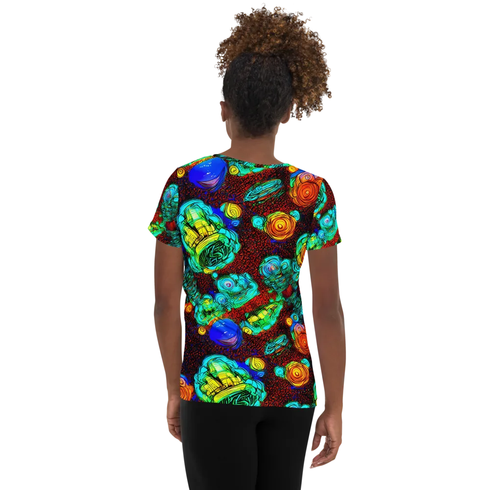 Chromatic Reef on Women's Athletic T-Shirt — Back