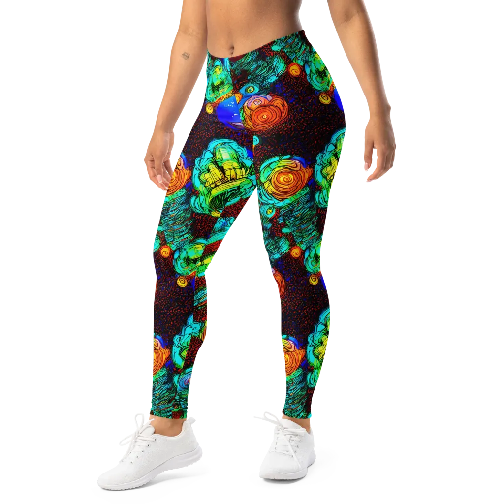 Chromatic Reef on Leggings — Left Front