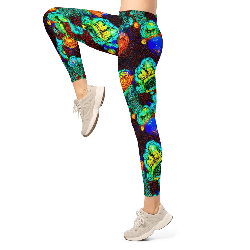 Chromatic Reef on Leggings — Left