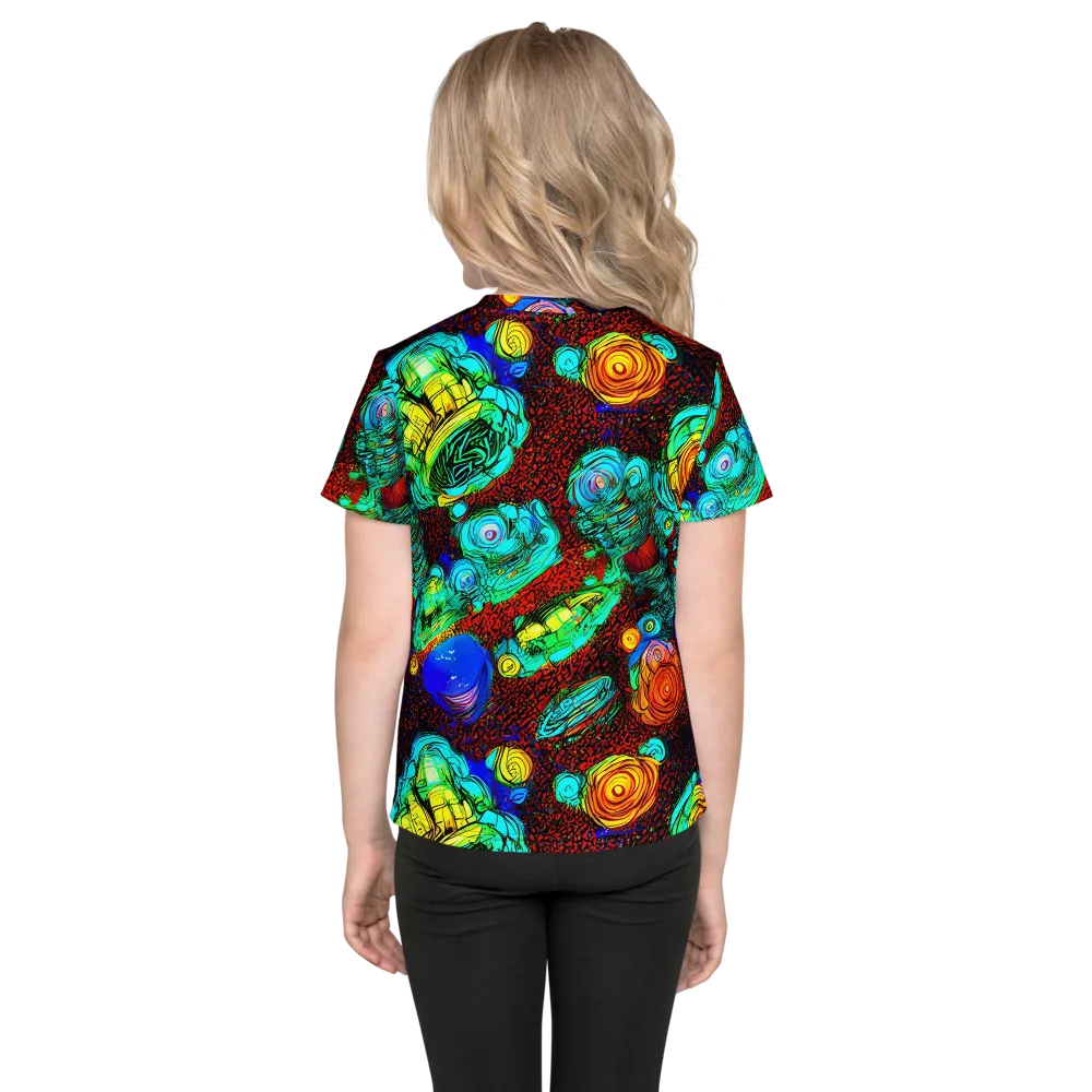 Chromatic Reef on Kids Crew Neck T-Shirt — Back