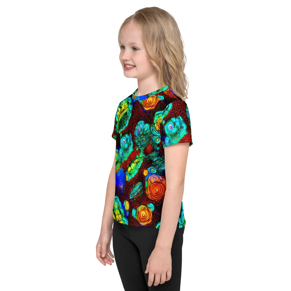 Chromatic Reef on Kids Crew Neck T-Shirt — Left