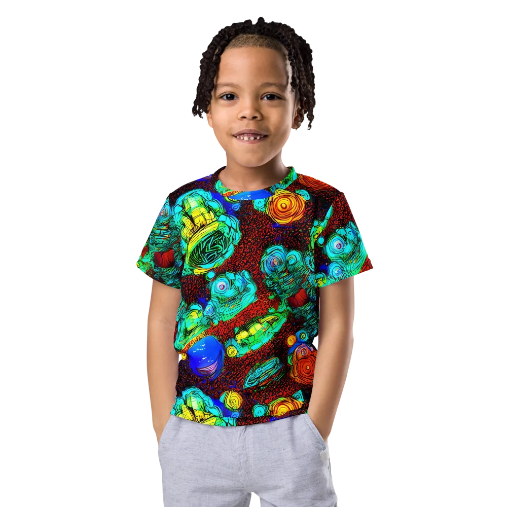 Chromatic Reef on Kids Crew Neck T-Shirt — Front