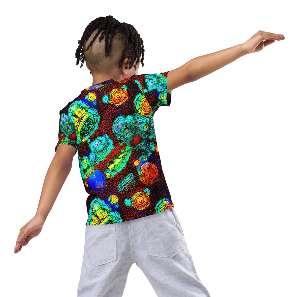 Chromatic Reef on Kids Crew Neck T-Shirt — Back