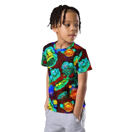 Chromatic Reef on a Kids Crew Neck T-Shirt