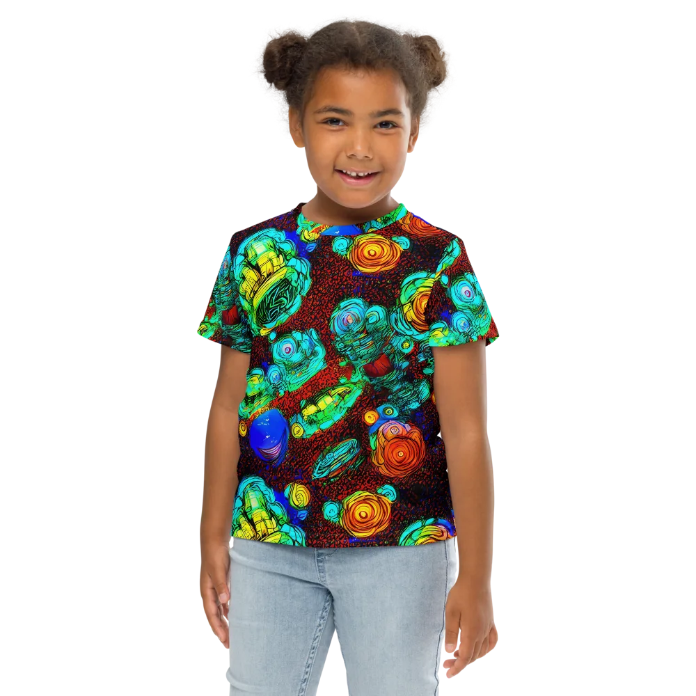 Chromatic Reef on Kids Crew Neck T-Shirt — Front