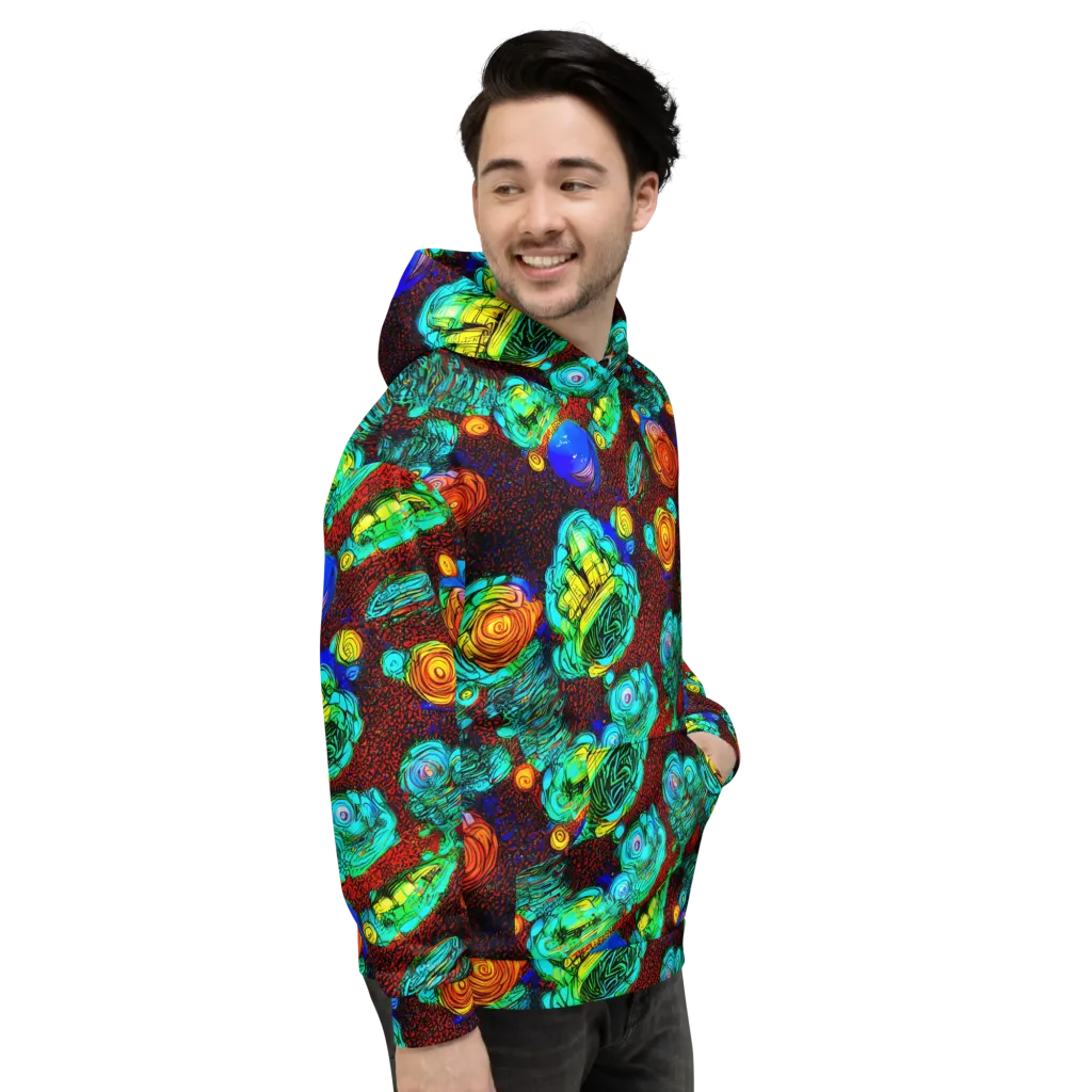 Chromatic Reef on Hoodie — Right