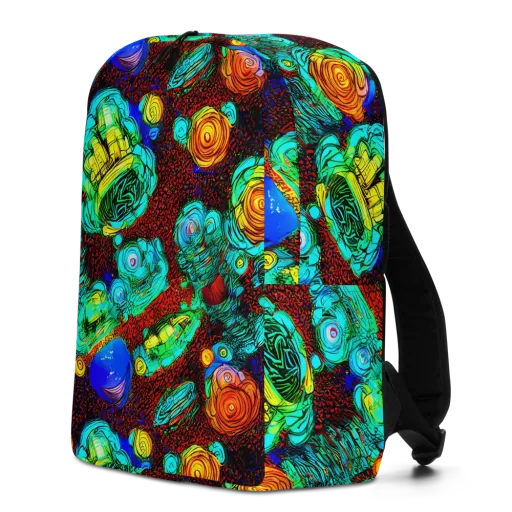 Chromatic Reef on a Minimalist Backpack