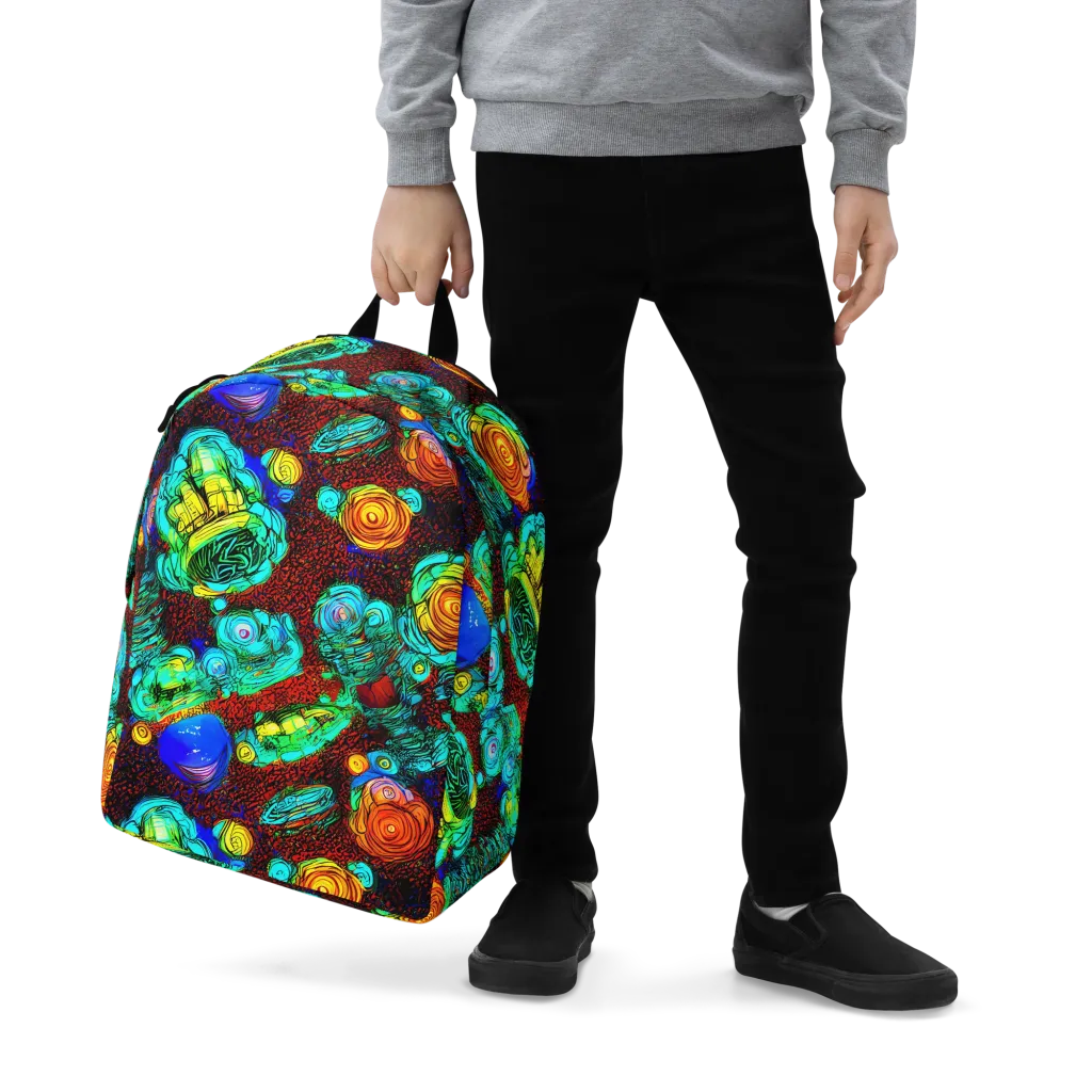 Chromatic Reef on Minimalist Backpack — Zoomed-in