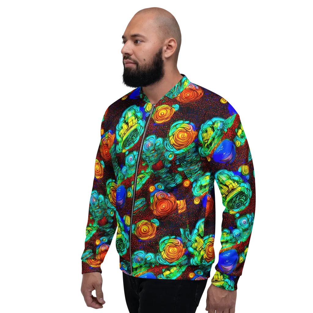 Chromatic Reef on Bomber Jacket — Left