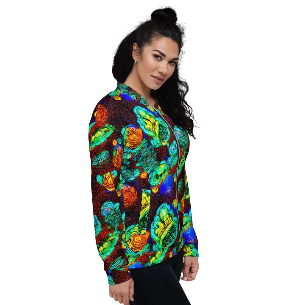 Chromatic Reef on Bomber Jacket — Right