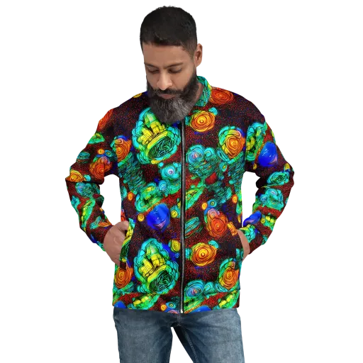 Chromatic Reef on a Bomber Jacket