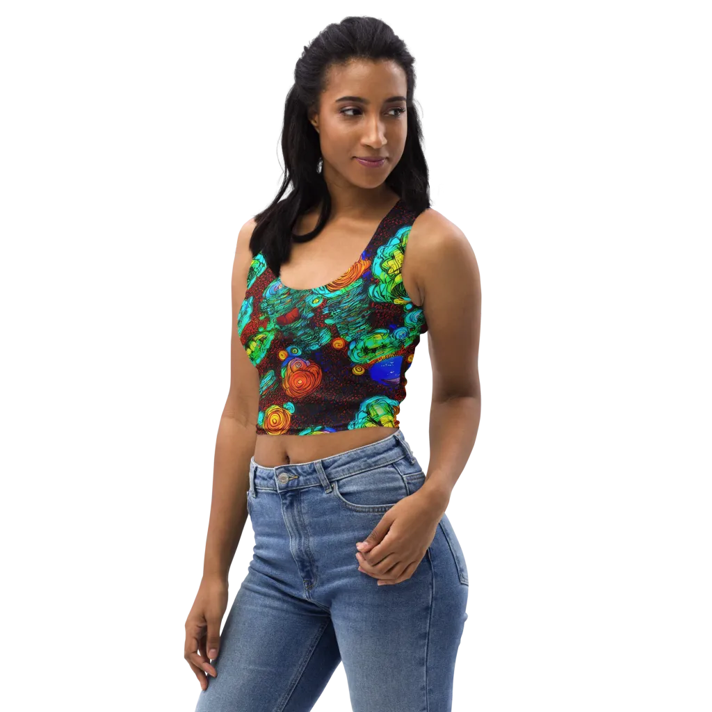 Chromatic Reef on Crop Top — Left Front