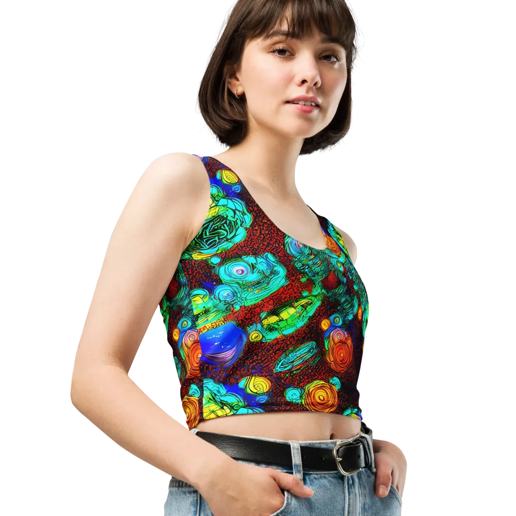 Chromatic Reef on Crop Top — Right Front