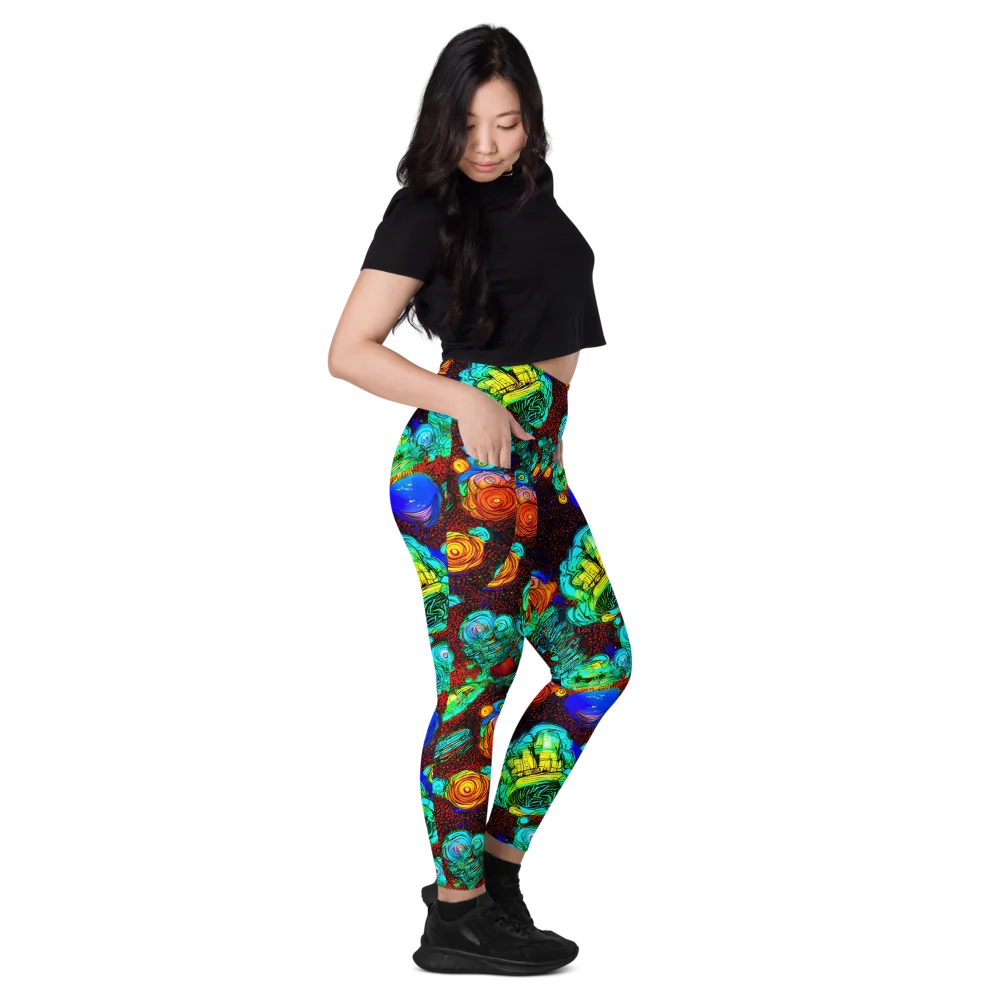 Chromatic Reef on Leggings with Pockets — Right