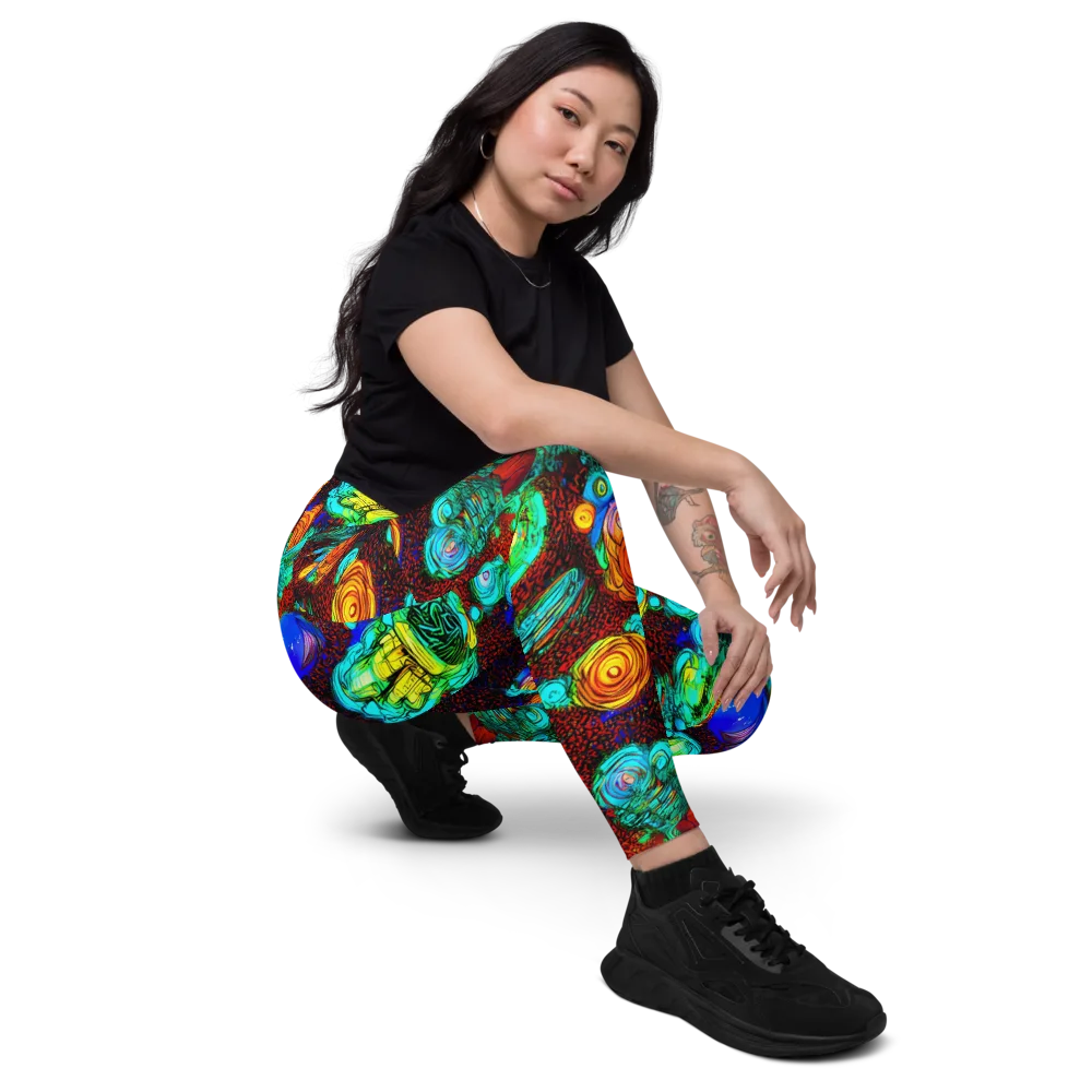 Chromatic Reef on Leggings with Pockets — Right Front