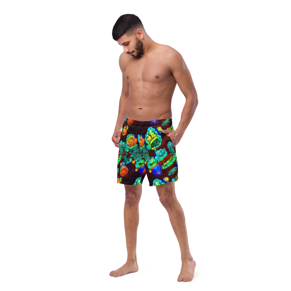 Chromatic Reef on Swim Trunks — Left Front