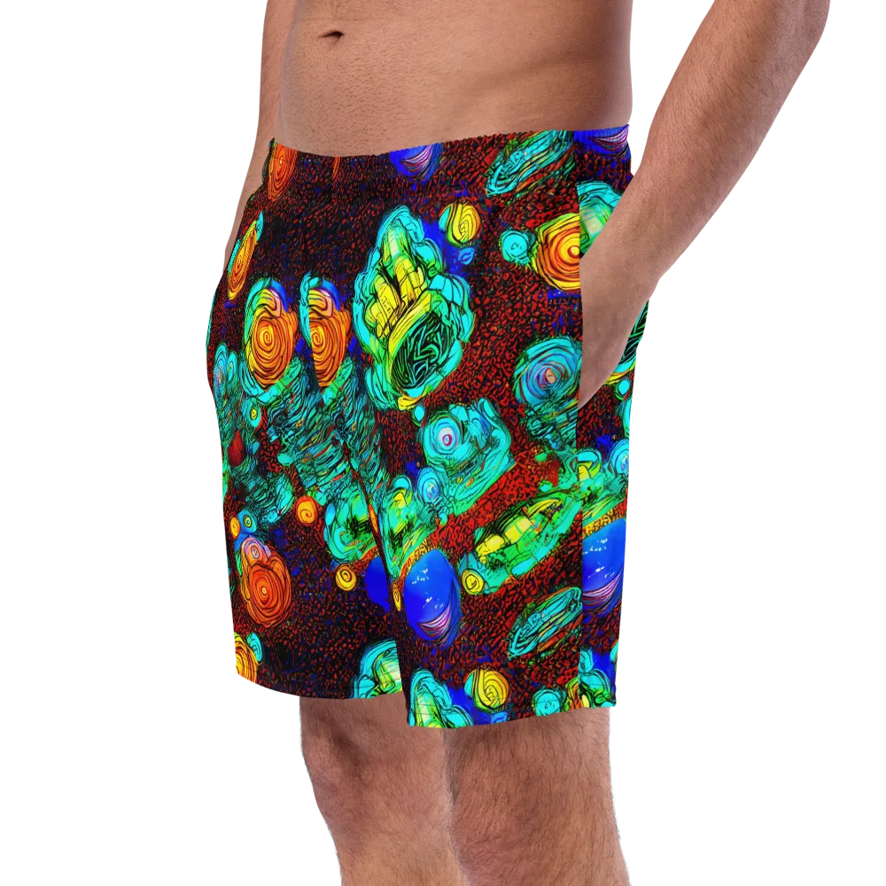 Chromatic Reef on Swim Trunks — Left Front