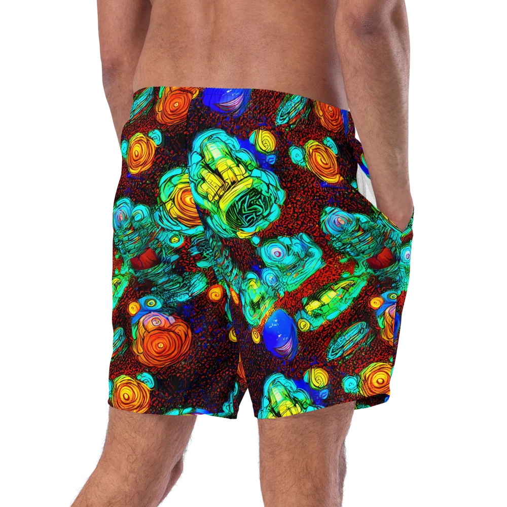 Chromatic Reef on Swim Trunks — Right Back