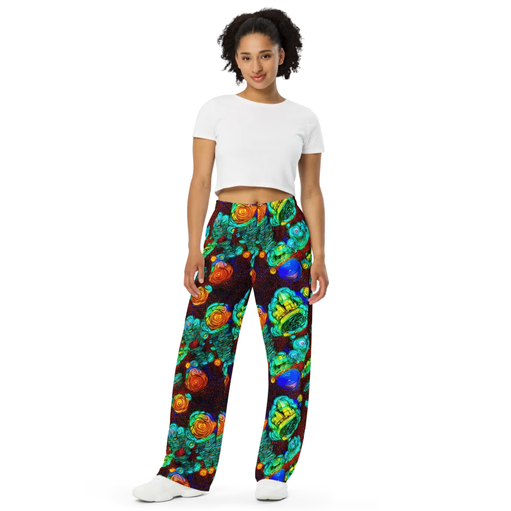 Chromatic Reef on Wide-Leg Pants — Front