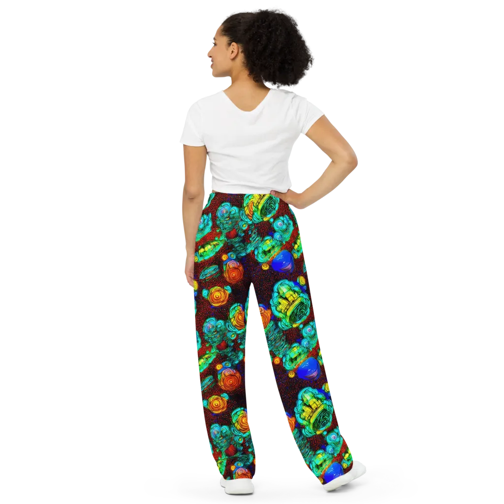 Chromatic Reef on Wide-Leg Pants — Back
