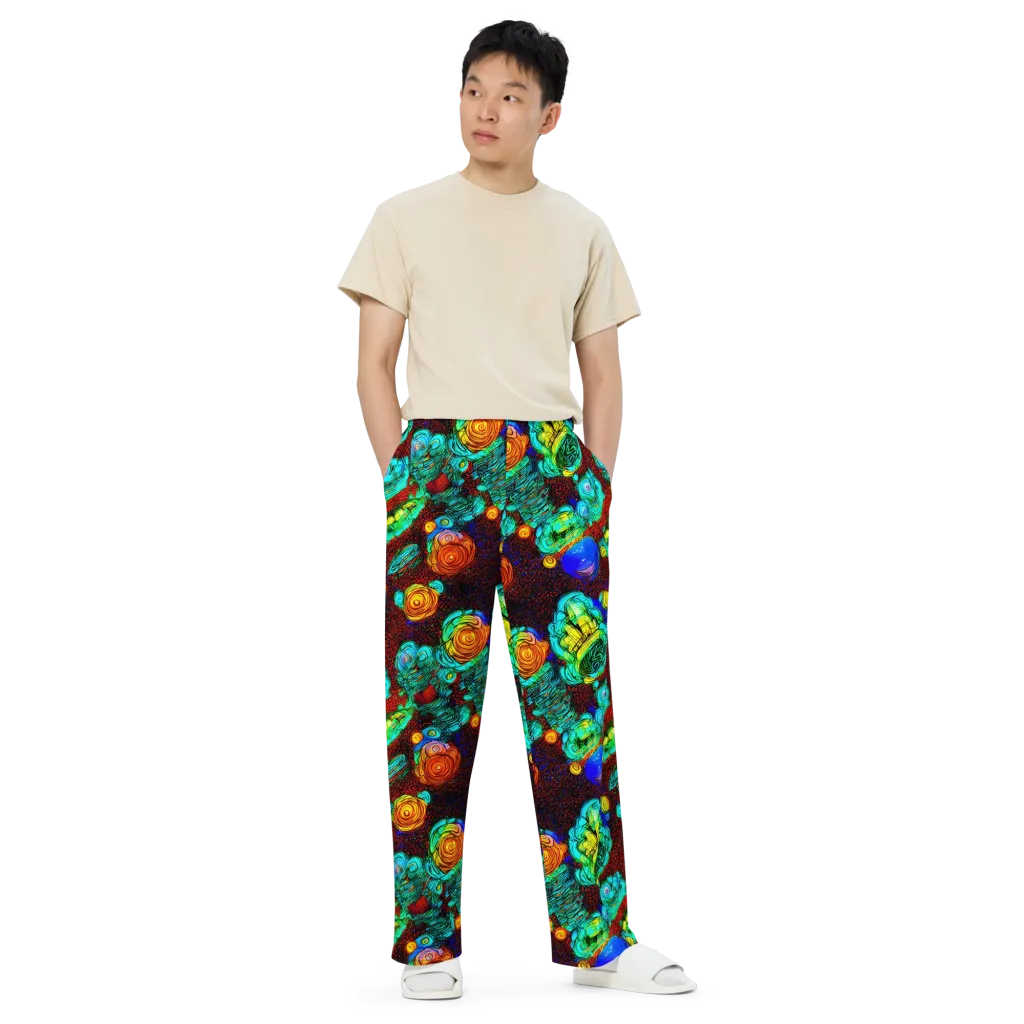 Chromatic Reef on Wide-Leg Pants — Front