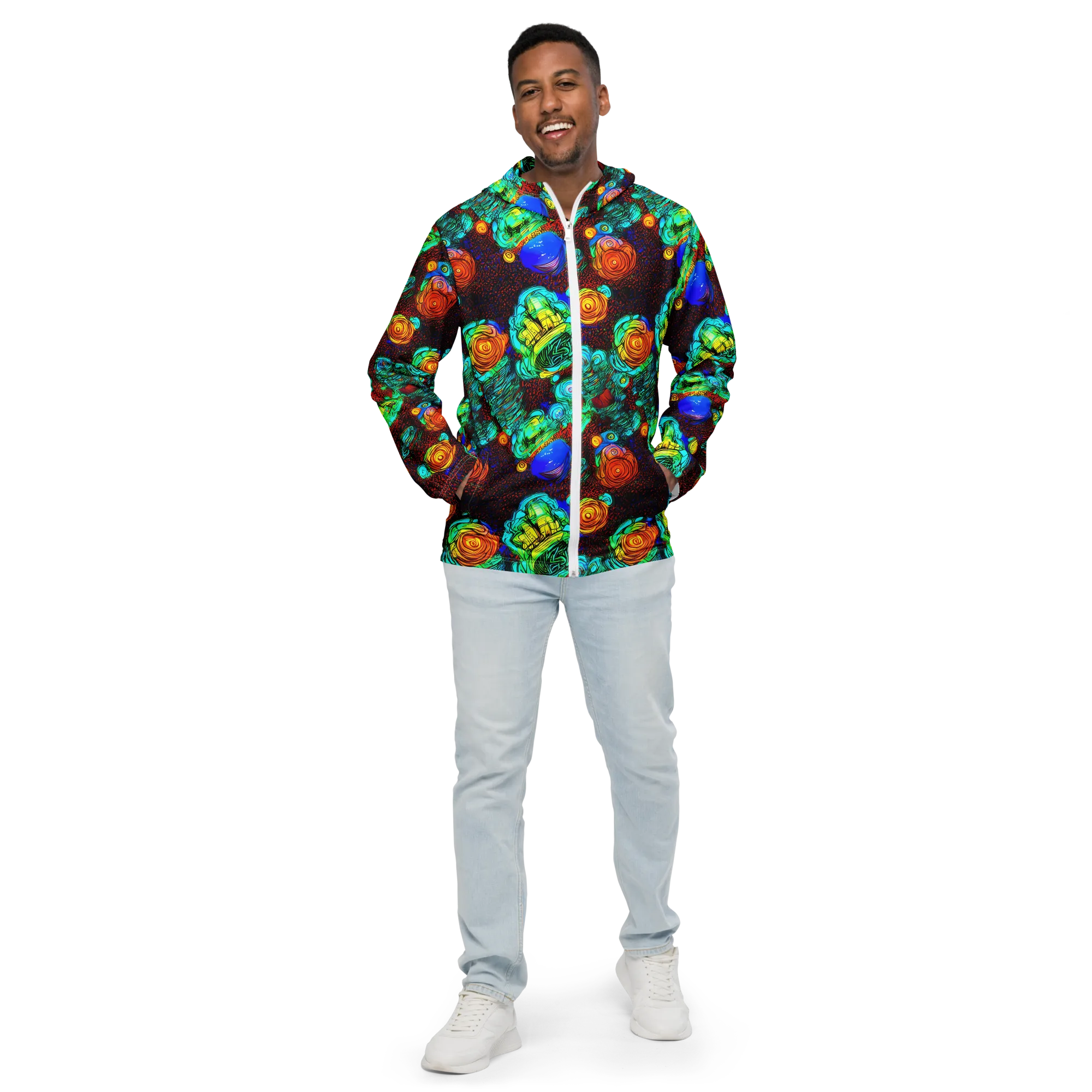 Chromatic Reef on Men's Windbreaker — Front