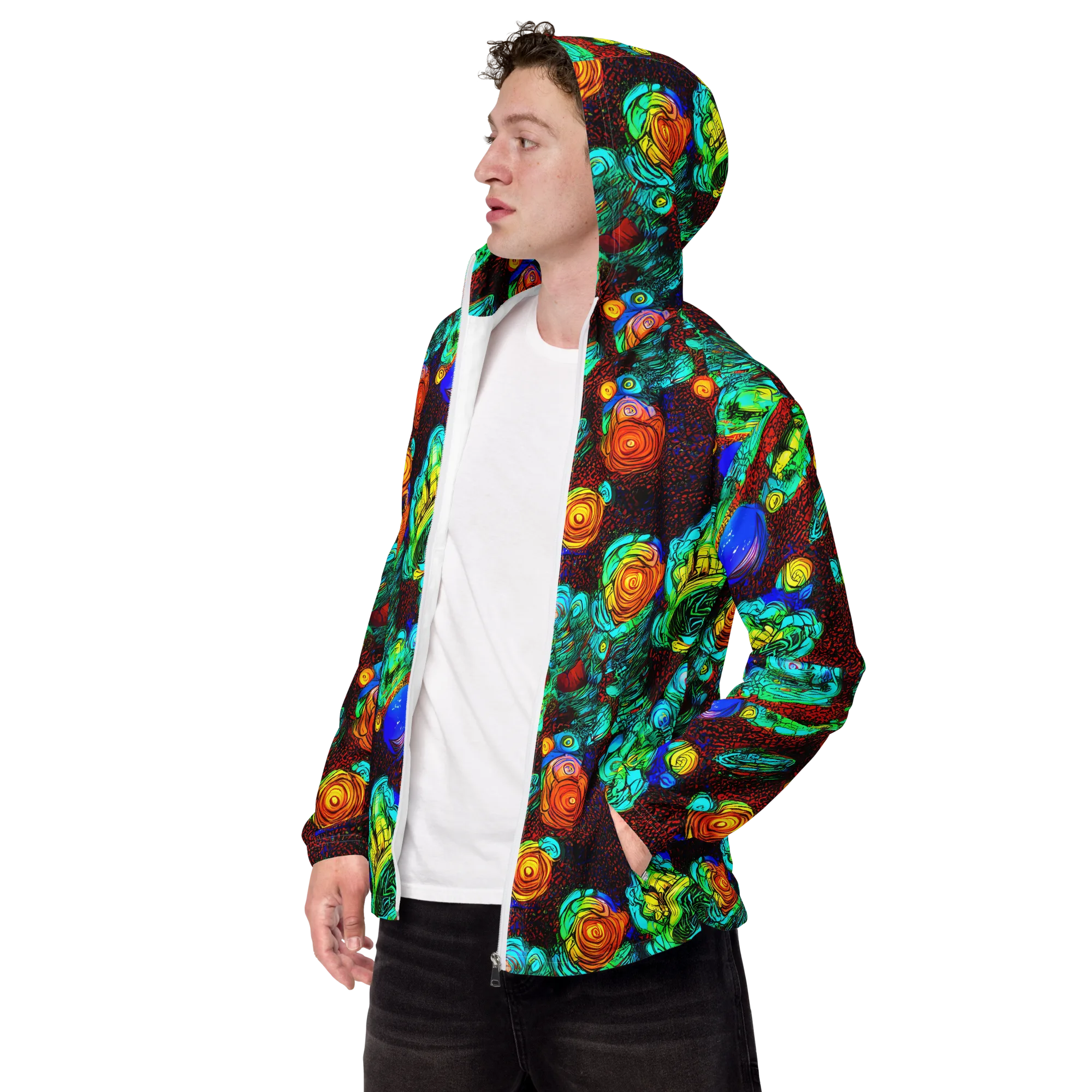 Chromatic Reef on Men's Windbreaker — Left Front