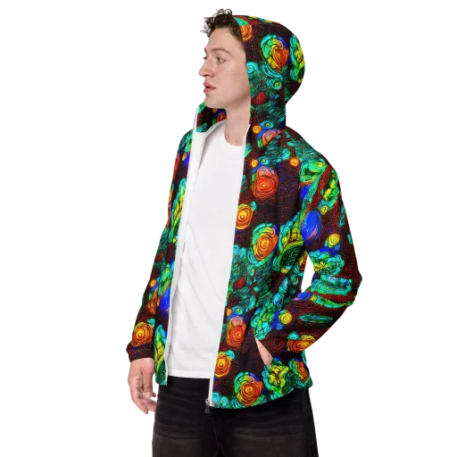 Chromatic Reef on a Men's Windbreaker