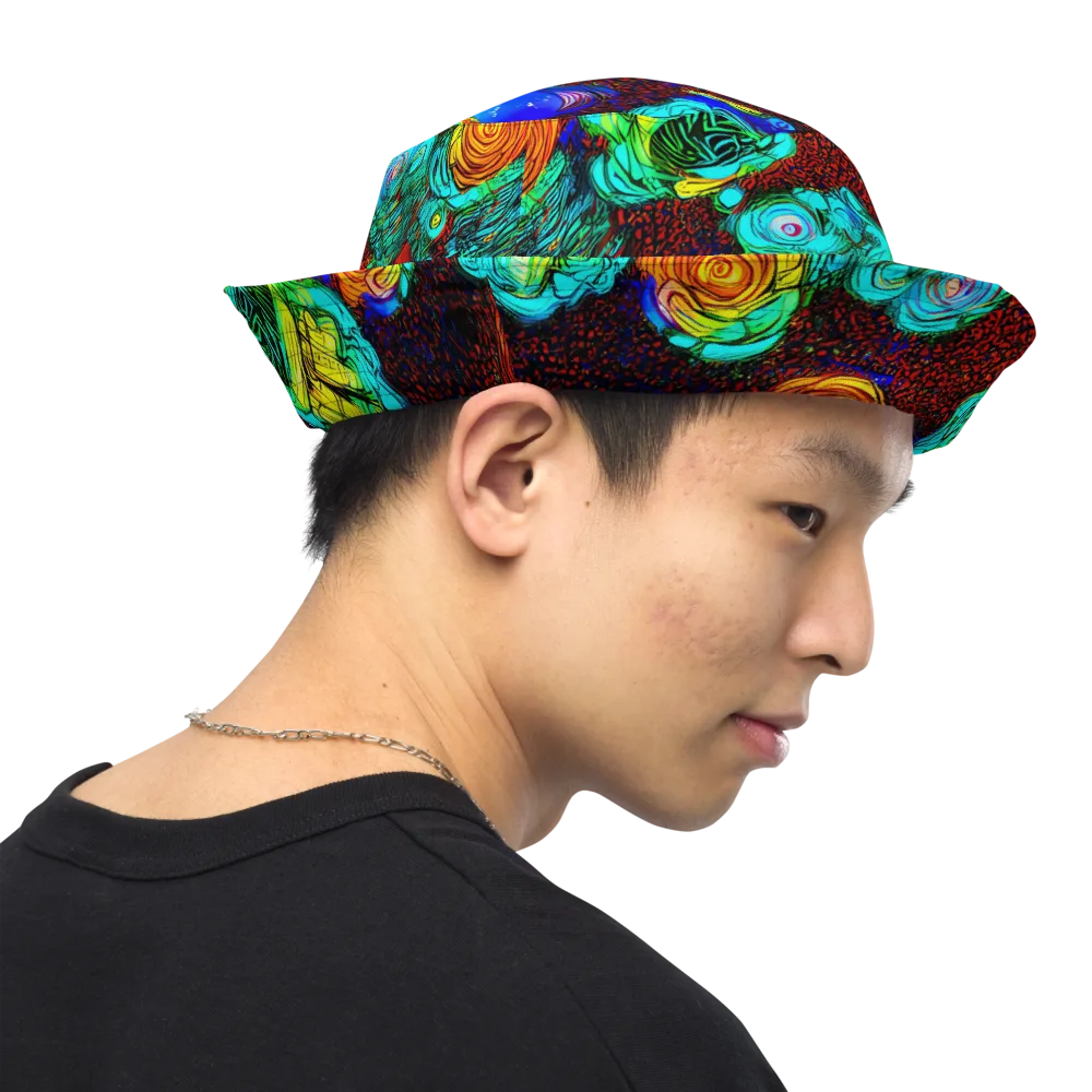 Chromatic Reef on Reversible Bucket Hat — Right Outside
