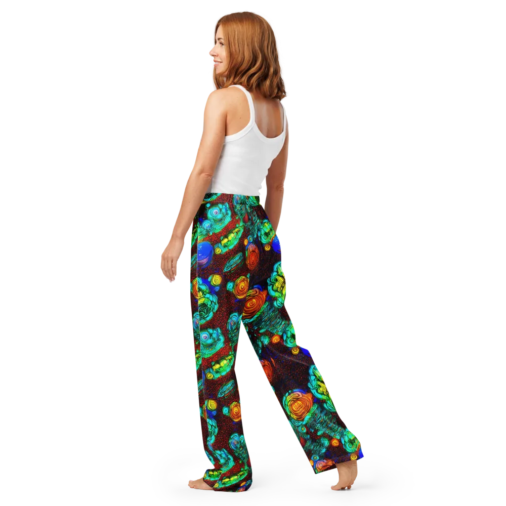 Chromatic Reef on Women's Pajama Pants — Back