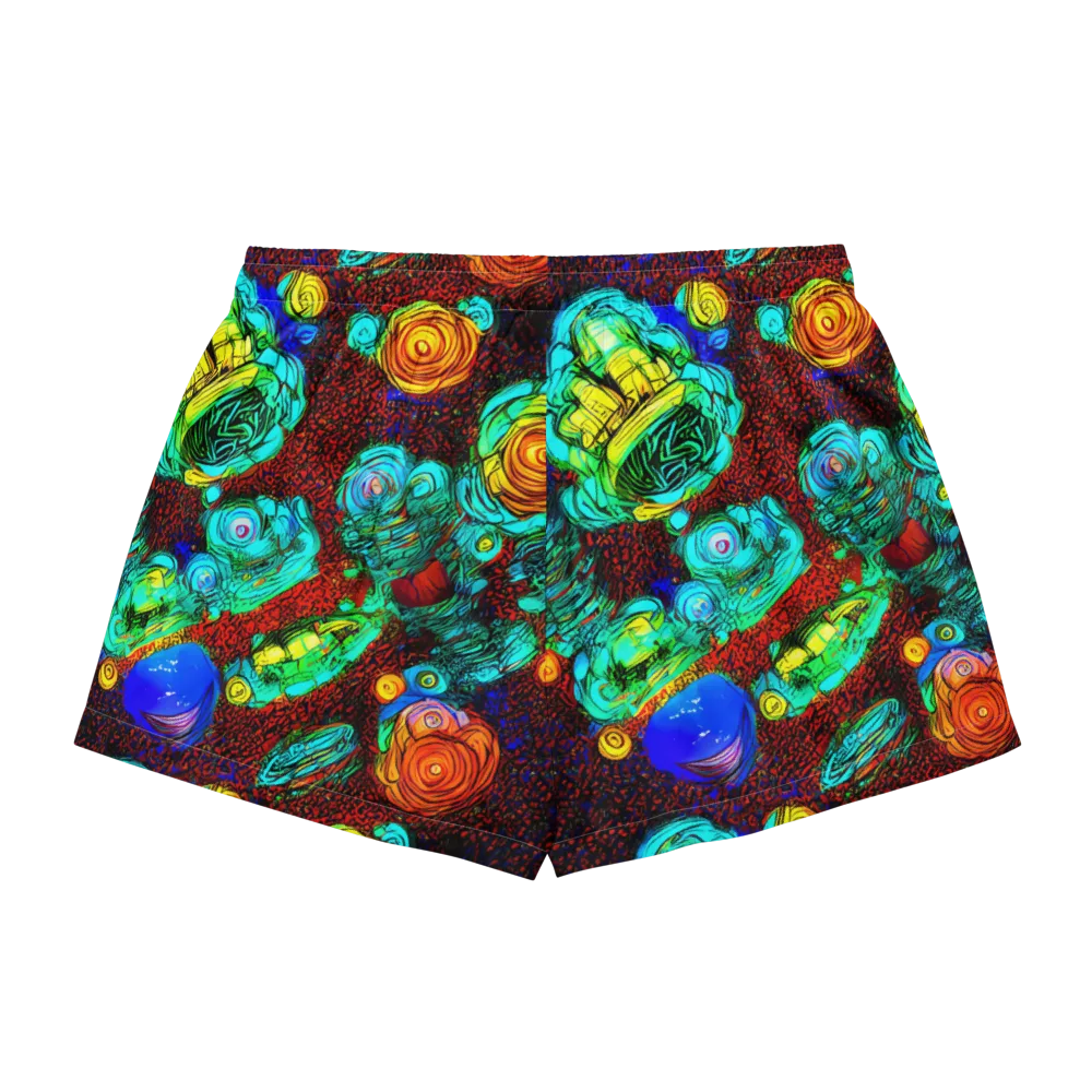 Chromatic Reef on Women's Pajama Shorts — Back