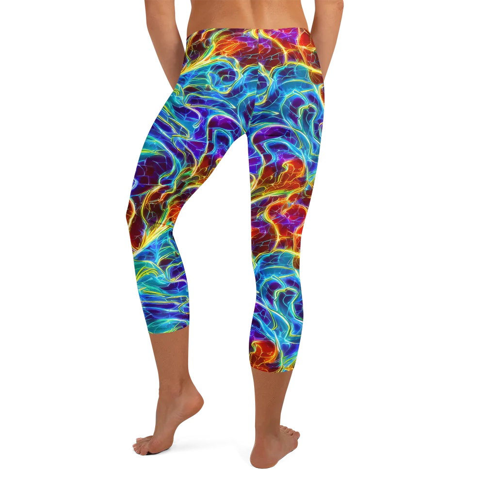 Aurora Fracture on Capri Leggings — Back