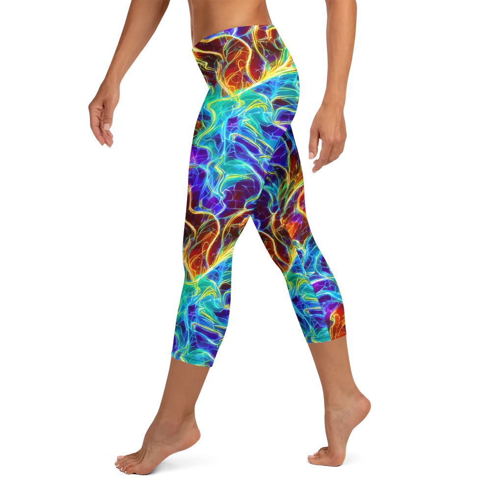 Aurora Fracture on Capri Leggings — Left