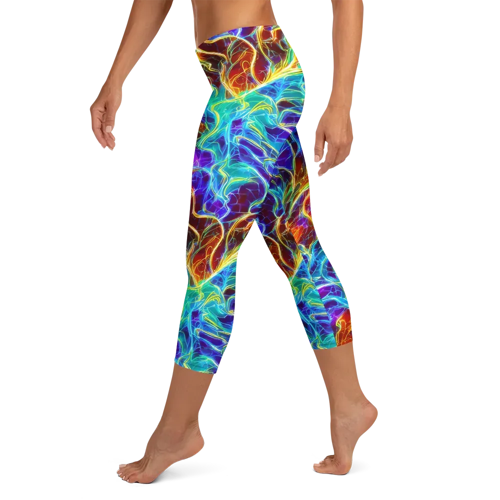 Aurora Fracture on Capri Leggings — Left