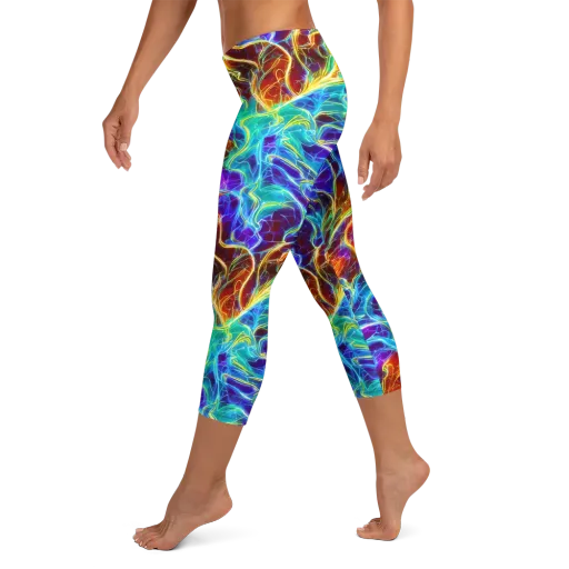 Aurora Fracture on a Capri Leggings