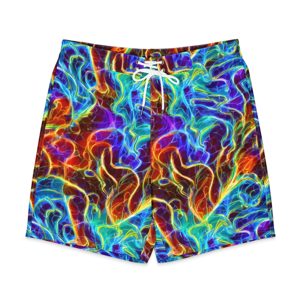 Aurora Fracture on Men's Board Shorts — Front