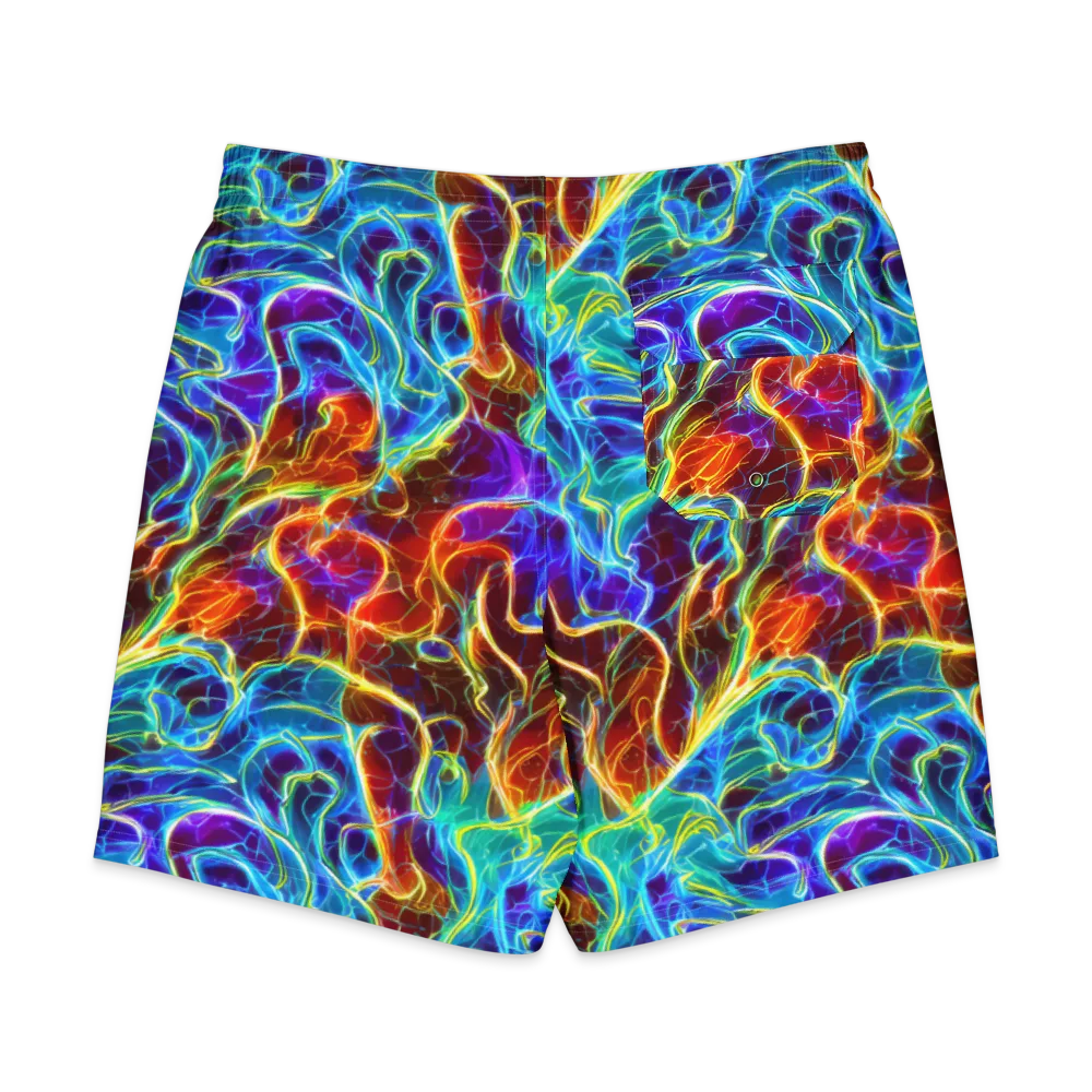 Aurora Fracture on Men's Board Shorts — Back