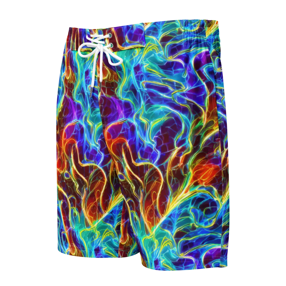 Aurora Fracture on Men's Board Shorts — Front