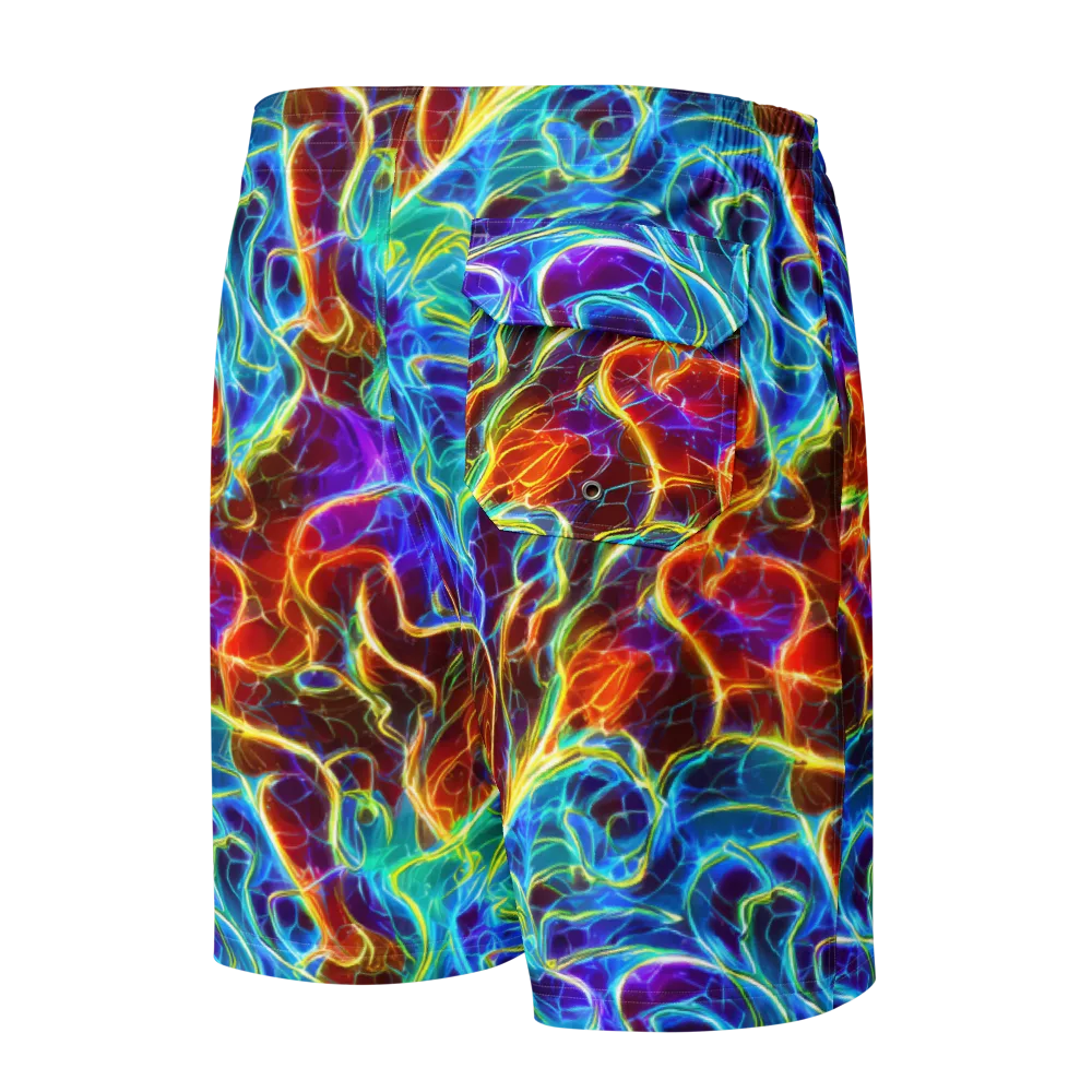 Aurora Fracture on Men's Board Shorts — Back