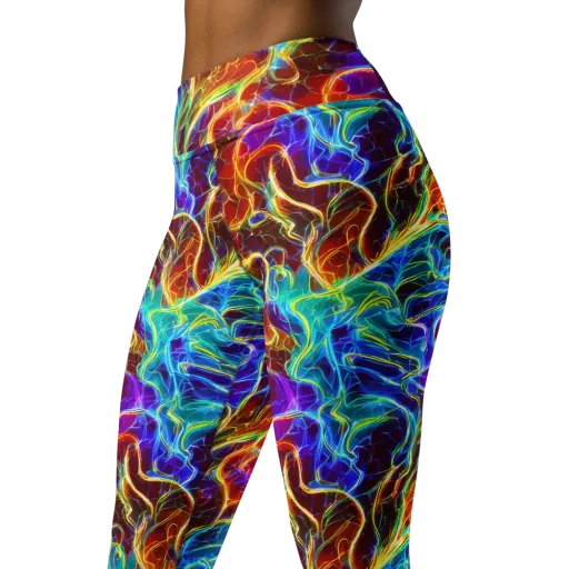 Aurora Fracture on a Yoga Leggings