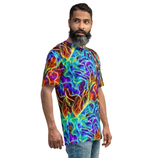 Aurora Fracture on a Men's Crew Neck T-Shirt