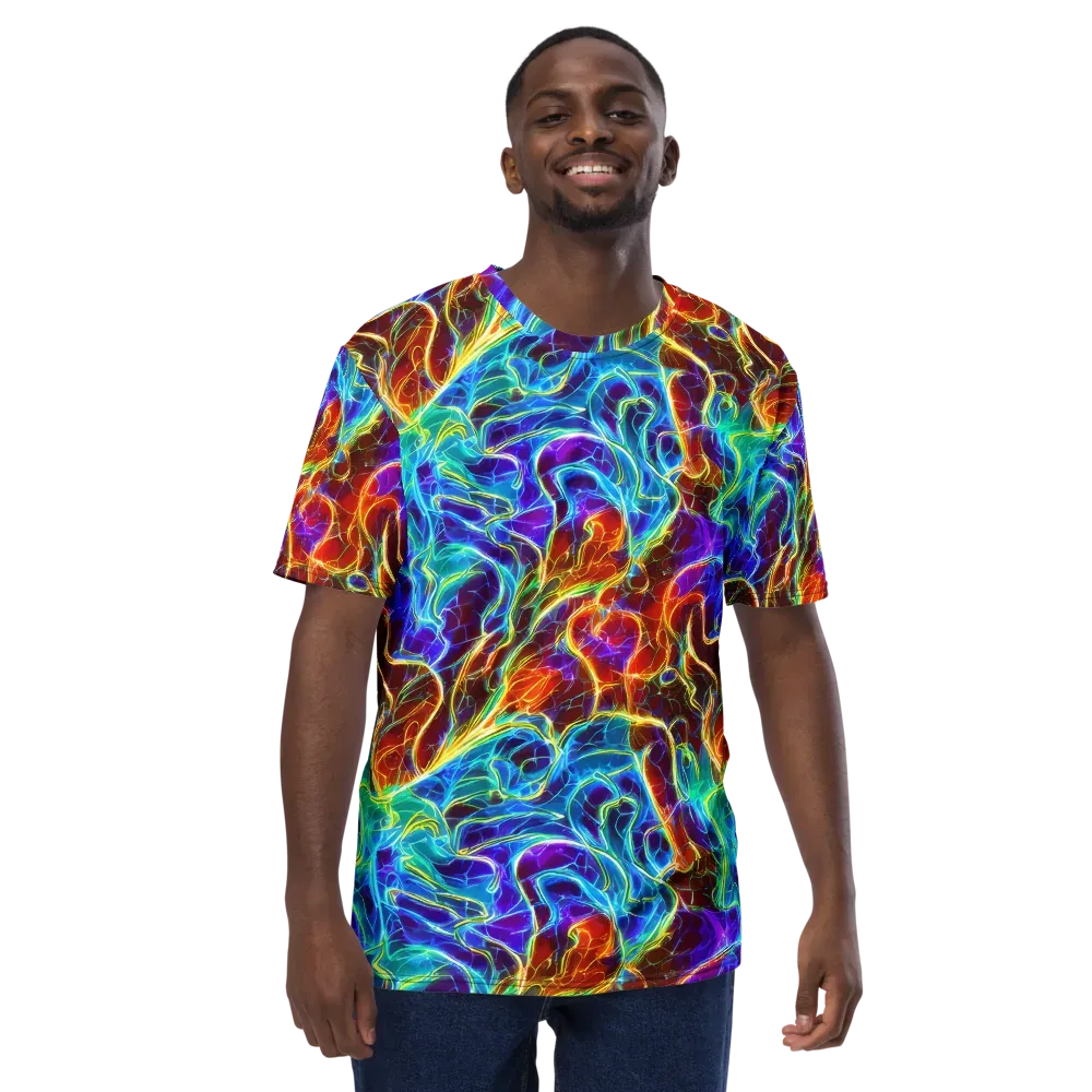 Aurora Fracture on Men's Crew Neck T-Shirt — Front
