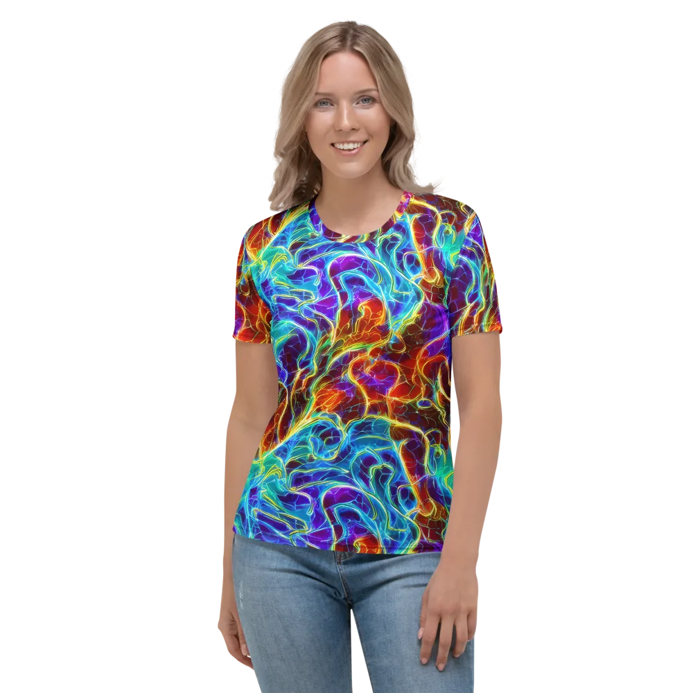Aurora Fracture on Women's Crew Neck T-Shirt — Front