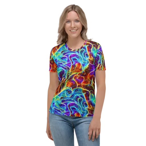 Aurora Fracture on a Women's Crew Neck T-Shirt